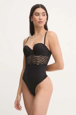 Body BOSS čierna farba, čipkované, jednofarebné, 50535147