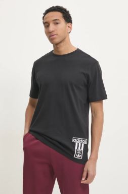 Bavlnené tričko adidas Originals Adibreak pánske, čierna farba, s nášivkou, JD4194