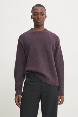 Sveter Abercrombie & Fitch pánsky, fialová farba, KI120-4190