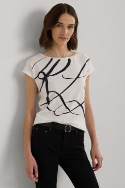 Tričko Lauren Ralph Lauren dámske,biela farba,200748765001