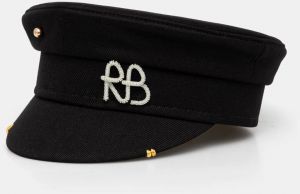Čiapka so šiltom Ruslan Baginskiy čierna farba, jednofarebná, KPC033-WA-PRS-SIRB