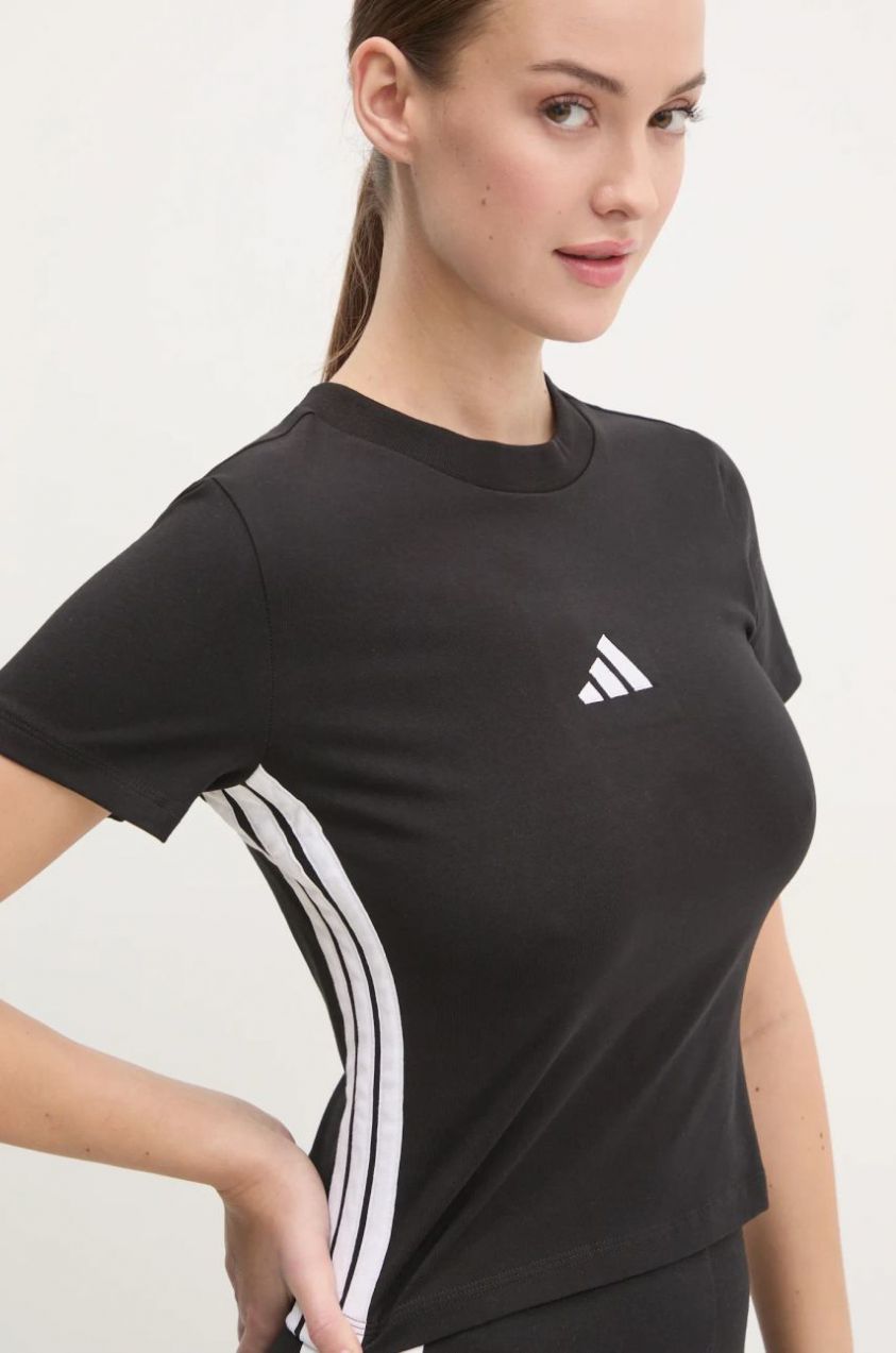 Tričko adidas Essentials dámske, čierna farba, JC8325