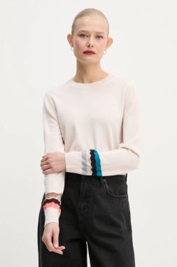 Vlnený sveter PS Paul Smith dámsky, béžová farba, tenký, W2R.449N.P31263