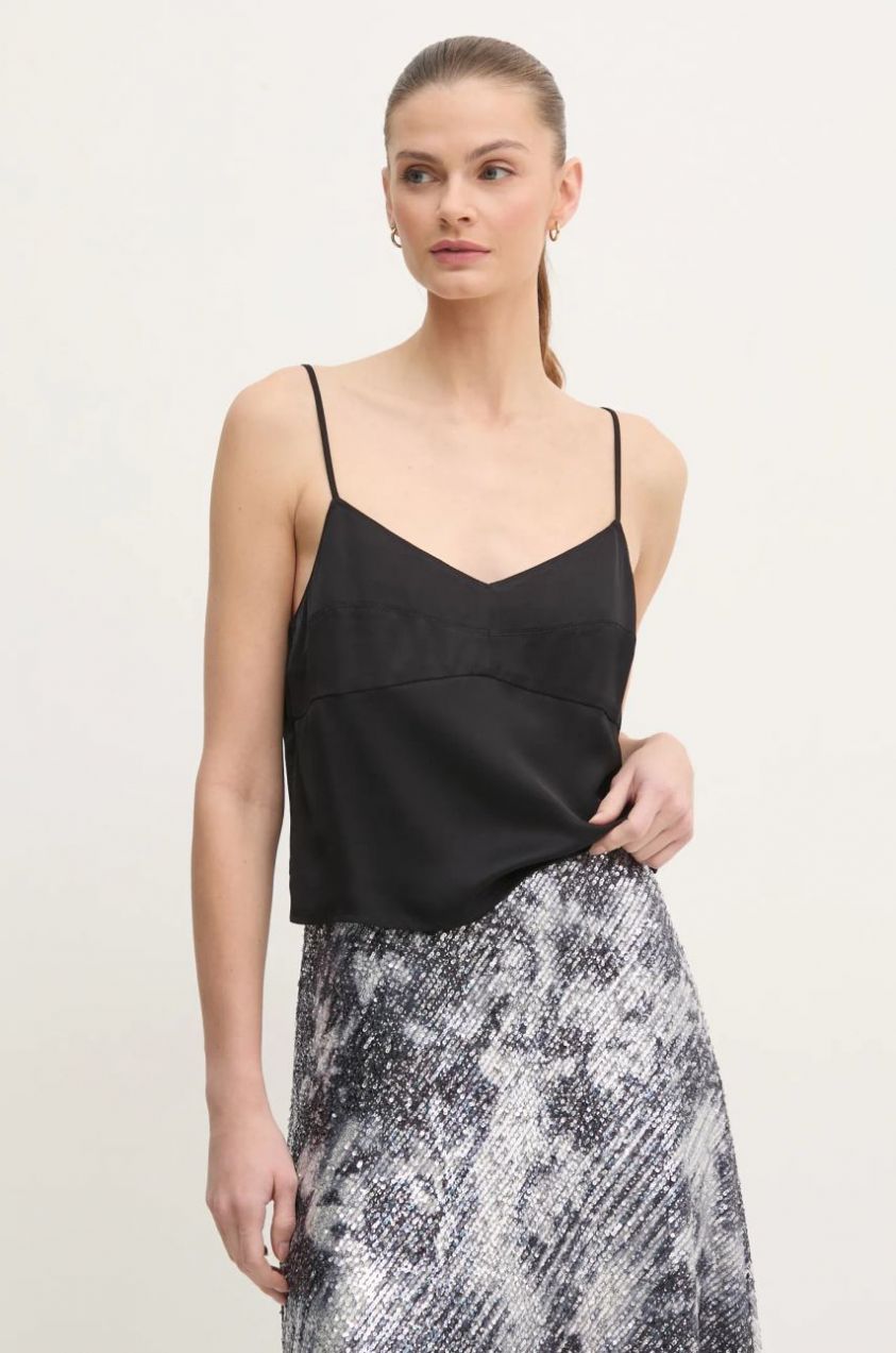 Top Calvin Klein Jeans čierna farba, jednofarebná, J20J225019