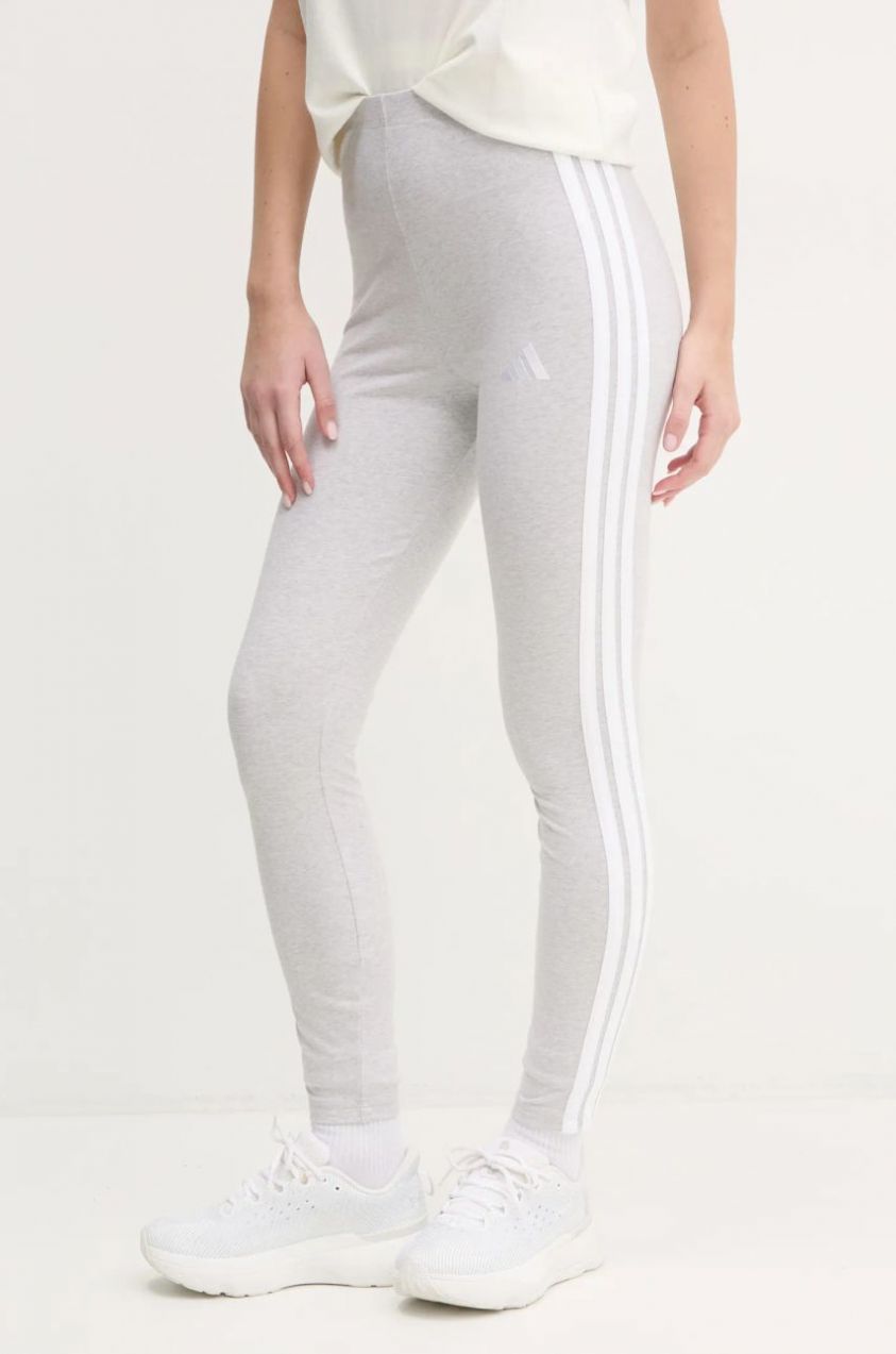 Legíny adidas Essentials dámske, šedá farba, vzorované, JE0075