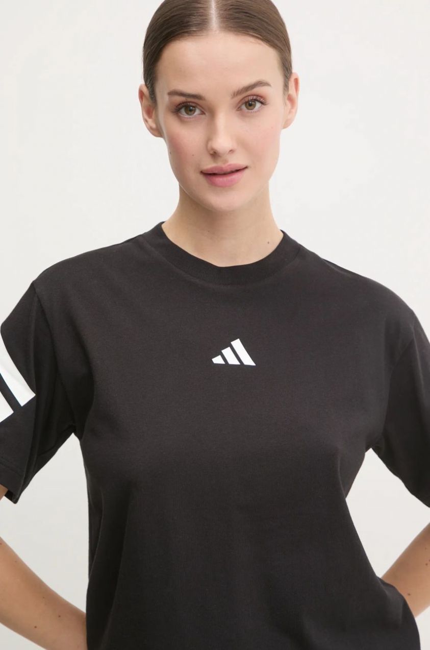Bavlnené tričko adidas Future Icons dámske, čierna farba, JE0237