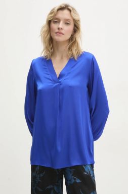 Blúzka Answear Lab dámska, tmavomodrá farba, jednofarebná