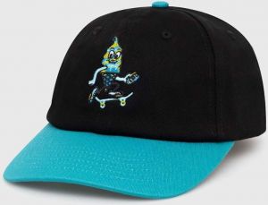 Bavlnená šiltovka ICECREAM Team EU Skate Cone Dad Cap čierna farba, vzorovaná, IC24141