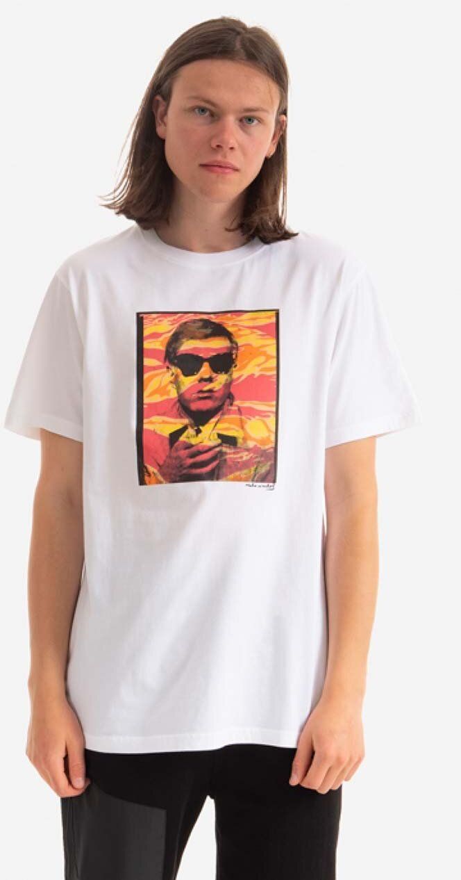 Bavlnené tričko Maharishi Warhol Polaroid Portrait T-Shirt OCJ 9711.WHITE-WHITE, biela farba, s potlačou