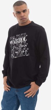 Bavlnené tričko s dlhým rukávom Maharishi Andy Warhol Airborne L/S T-shirt 9923 BLACK čierna farba, s potlačou