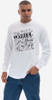 Bavlnené tričko s dlhým rukávom Maharishi Andy Warhol Airborne L/S T-shirt 9923 WHITE biela farba, s potlačou