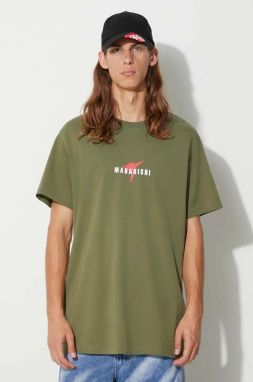 Bavlnené tričko Maharishi Invisible Warrior T-Shirt zelená farba, s potlačou, 1070