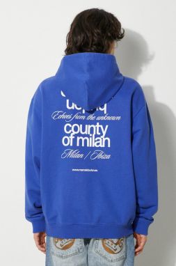 Mikina Marcelo Burlon MBCM Slogan Comfort Hoodie pánska, s kapucňou, s potlačou, CMBB106F24FLE0064501