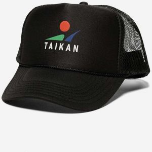 Šiltovka Taikan Trucker Cap TA0004.BLK-BLK, čierna farba, s potlačou