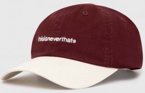 Bavlnená šiltovka thisisneverthat T-Logo Cap bordová farba, s nášivkou, TN240WHWBC01
