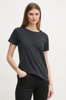 Bavlnené tričko Pepe Jeans LOLLY dámske, čierna farba, PL505985