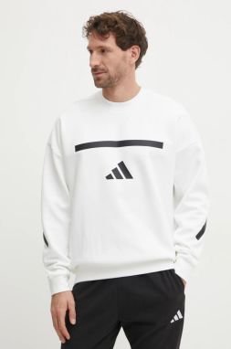 Mikina adidas Z.N.E. pánska, béžová farba, s potlačou, JF2451