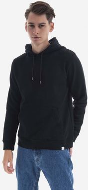 Bavlnená mikina Norse Projects Vagn Classic Hood N20.1276.9999-9999, pánska, čierna farba, s kapucňou, jednofarebná