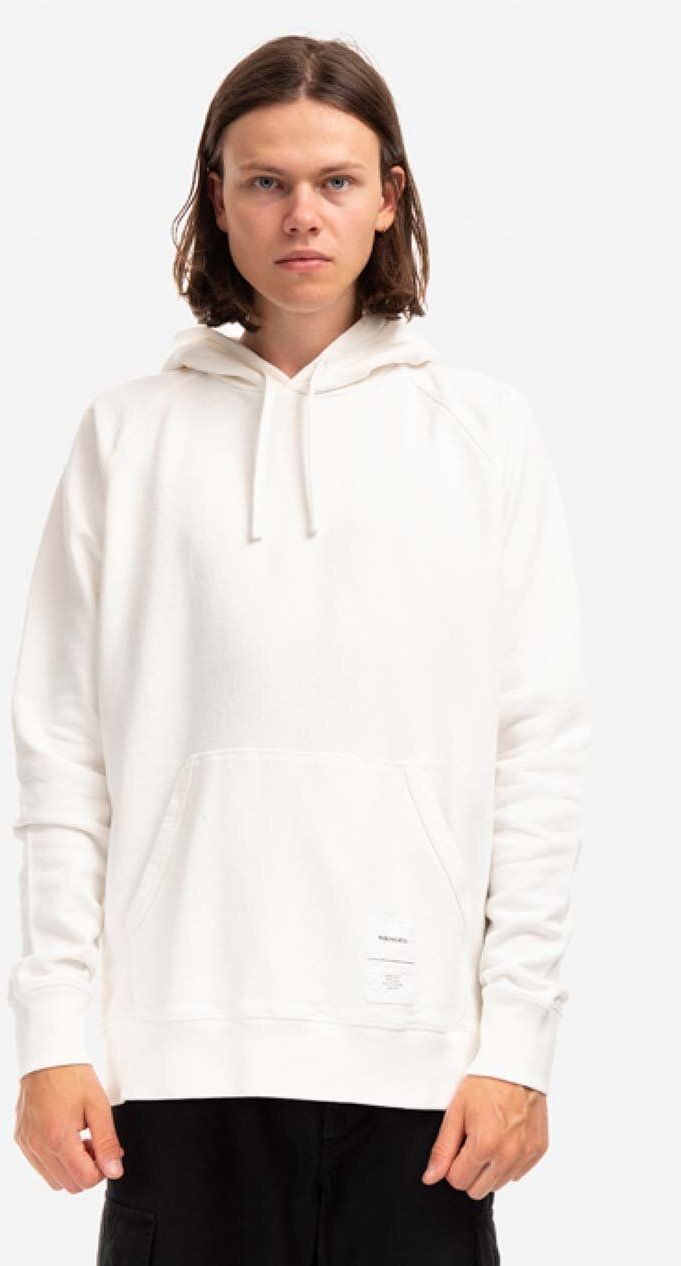 Bavlnená mikina Norse Projects  Kristian Tab Series Hood N20-1294 0957 pánska, béžová farba, s kapucňou, jednofarebná