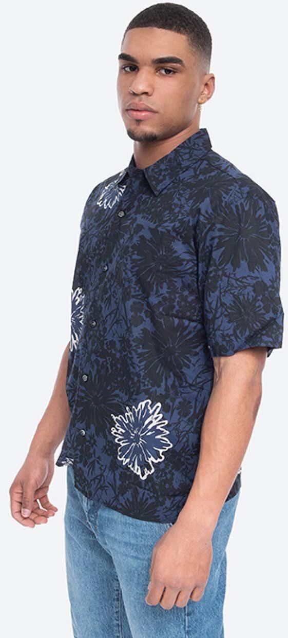 Bavlnená košeľa Norse Projects Carsten Flower Print N40.0517.7169-7169, pánska, bordová farba, regular, s klasickým golierom