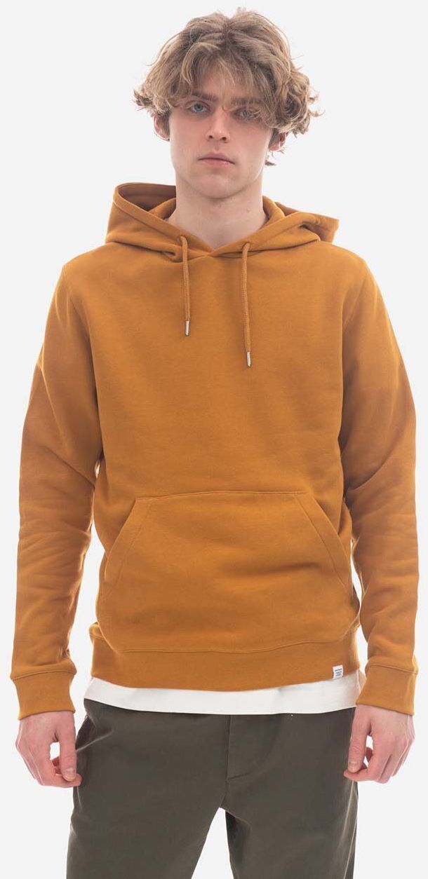 Bavlnená mikina Norse Projects Vagn Classic Hood N20-1276 8127 pánska, žltá farba, s kapucňou, jednofarebná