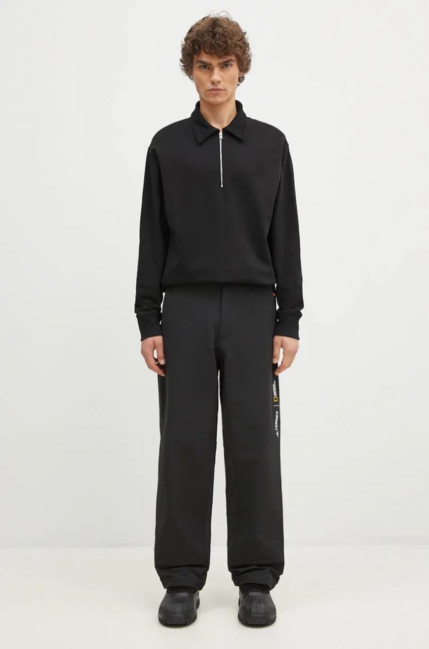 Bavlnená mikina Norse Projects Ketel Relaxed Organic NORSE Logo Half Zip pánska, čierna farba, jednofarebná, N20.1369.9999