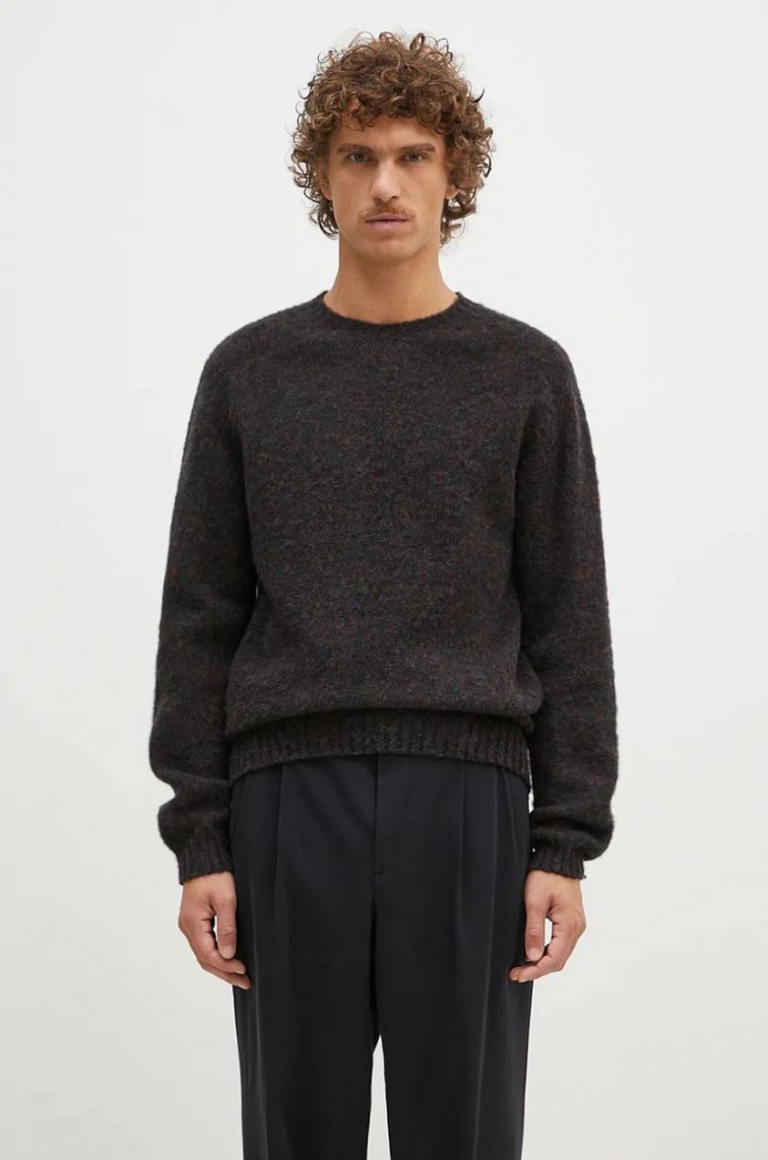Vlnený sveter Norse Projects Birnir Brushed Lambswool pánsky, N45.0520.9901