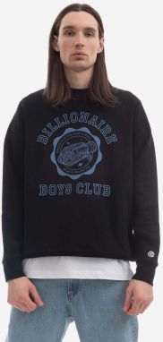 Bavlnená mikina Billionaire Boys Club Academy Logo Crewneck B22423 B22423-BLACK, pánska, čierna farba, s potlačou