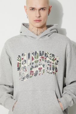 Bavlnená mikina Billionaire Boys Club Duck Camo Arch Logo Popover pánska, šedá farba, s kapucňou, s potlačou, B23432
