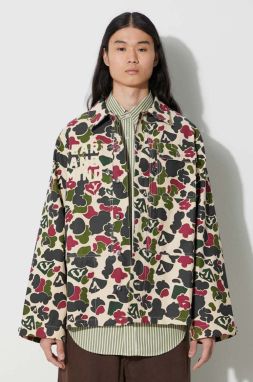 Bavlnená košeľa Billionaire Boys Club Duck Camo pánska, zelená farba, regular, s klasickým golierom, B23423
