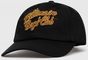 Bavlnená šiltovka Billionaire Boys Club Script Logo Embroidered čierna farba, s nášivkou, B24144