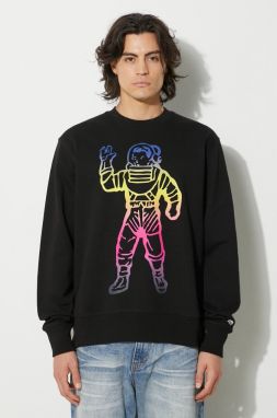 Bavlnená mikina Billionaire Boys Club Standing Astro Crewneck pánska, čierna farba, s potlačou, B24228