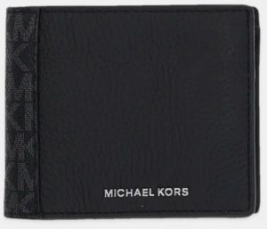 Kožená peňaženka Michael Kors pánska, čierna farba, 39R5LHDF3O