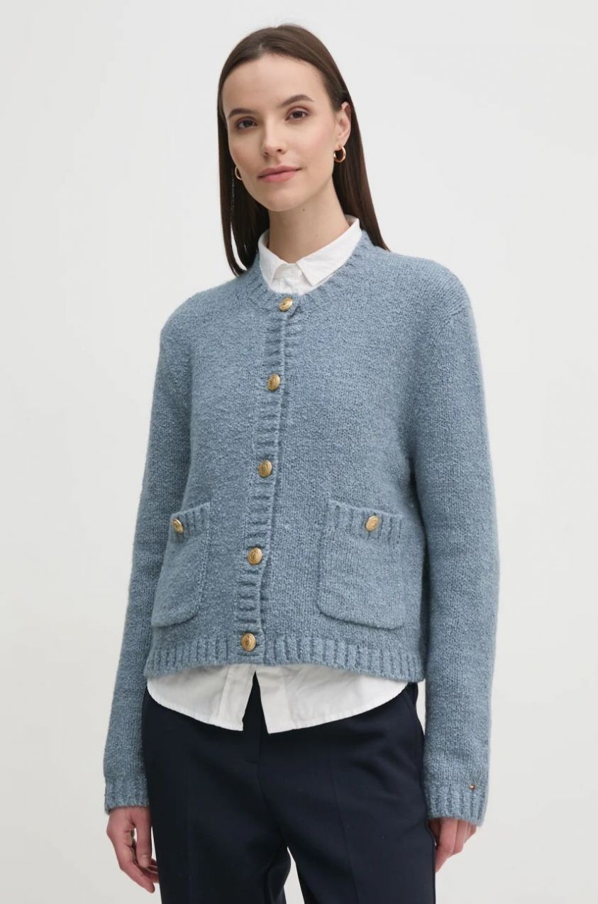 Kardigán s prímesou vlny Tommy Hilfiger WW0WW44473