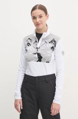 Športová mikina EA7 Emporio Armani St. Moritz Powerstretch biela farba, s nášivkou, TJJFZ.6DTM47
