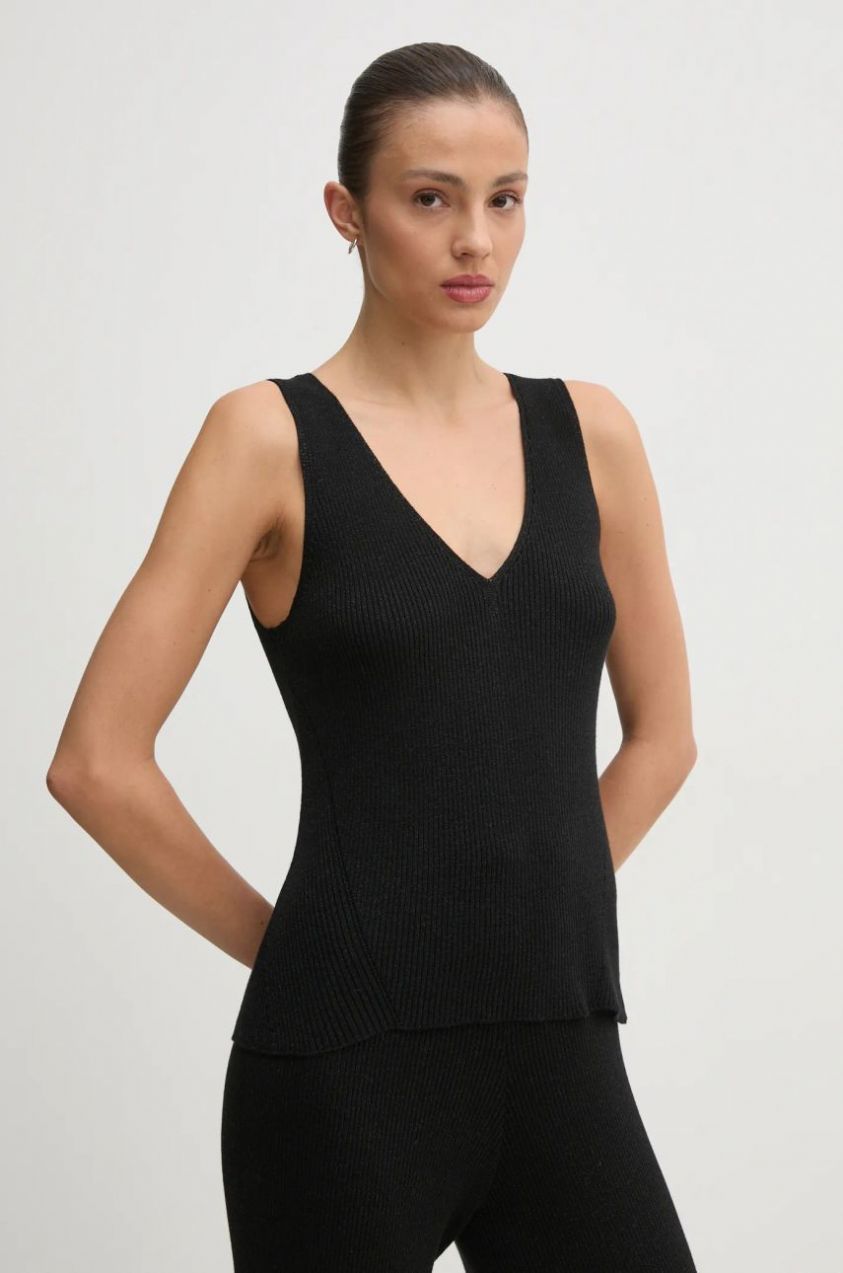 Top United Colors of Benetton dámske, čierna farba, 1194DH016