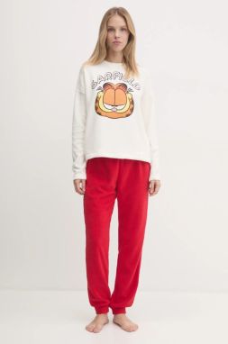 Pyžamo United Colors of Benetton x GARFIELD dámske, béžová farba, 3DFQ3P03J