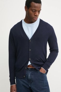 Kardigán Tommy Hilfiger pánsky, tmavomodrá farba, MW0MW37428