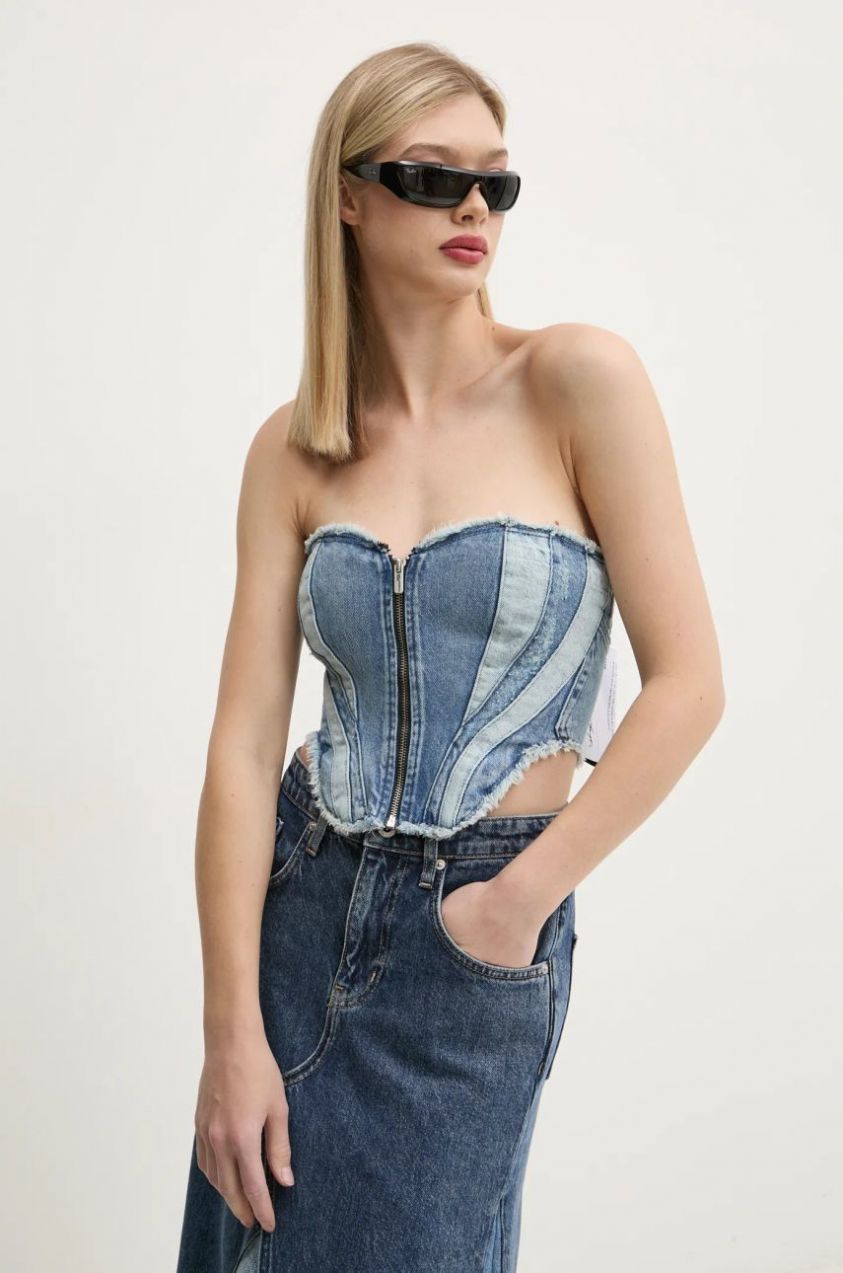 Džínsový top Karl Lagerfeld Jeans vzorovaný, A1W17155