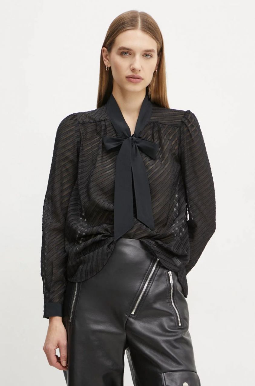 Blúzka G-Star Raw dámska, čierna farba, vzorovaná, D25268-D404