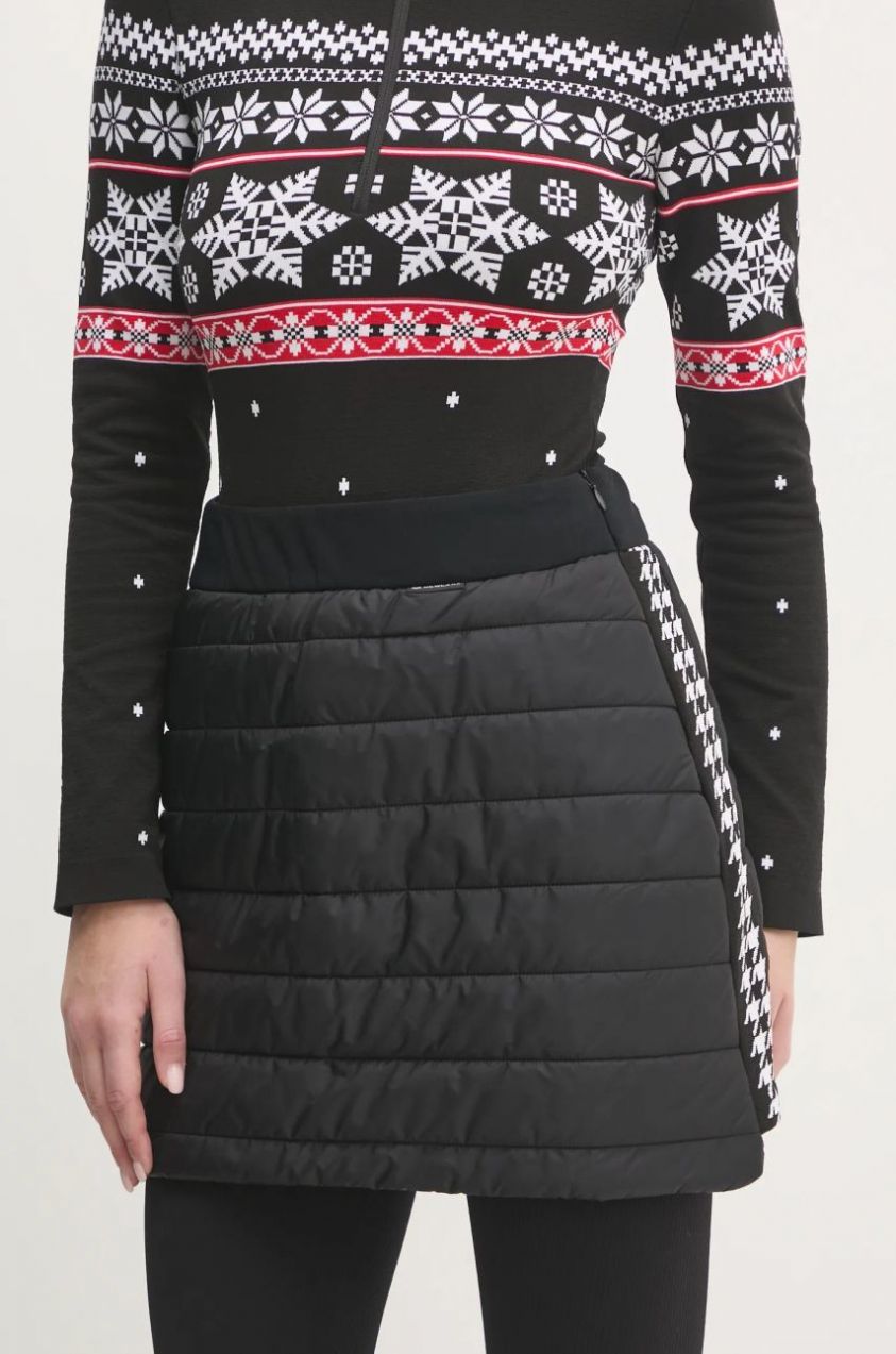 Športová sukňa Newland Noëlle čierna farba, mini, rovný strih, N46623.108