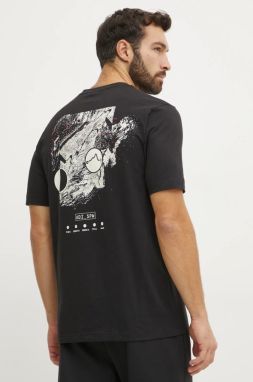 Bavlnené tričko adidas M T CE SPACE T pánske, čierna farba, s potlačou, JI6791