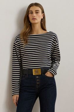 Bavlnený sveter Lauren Ralph Lauren tmavomodrá farba, 200957604