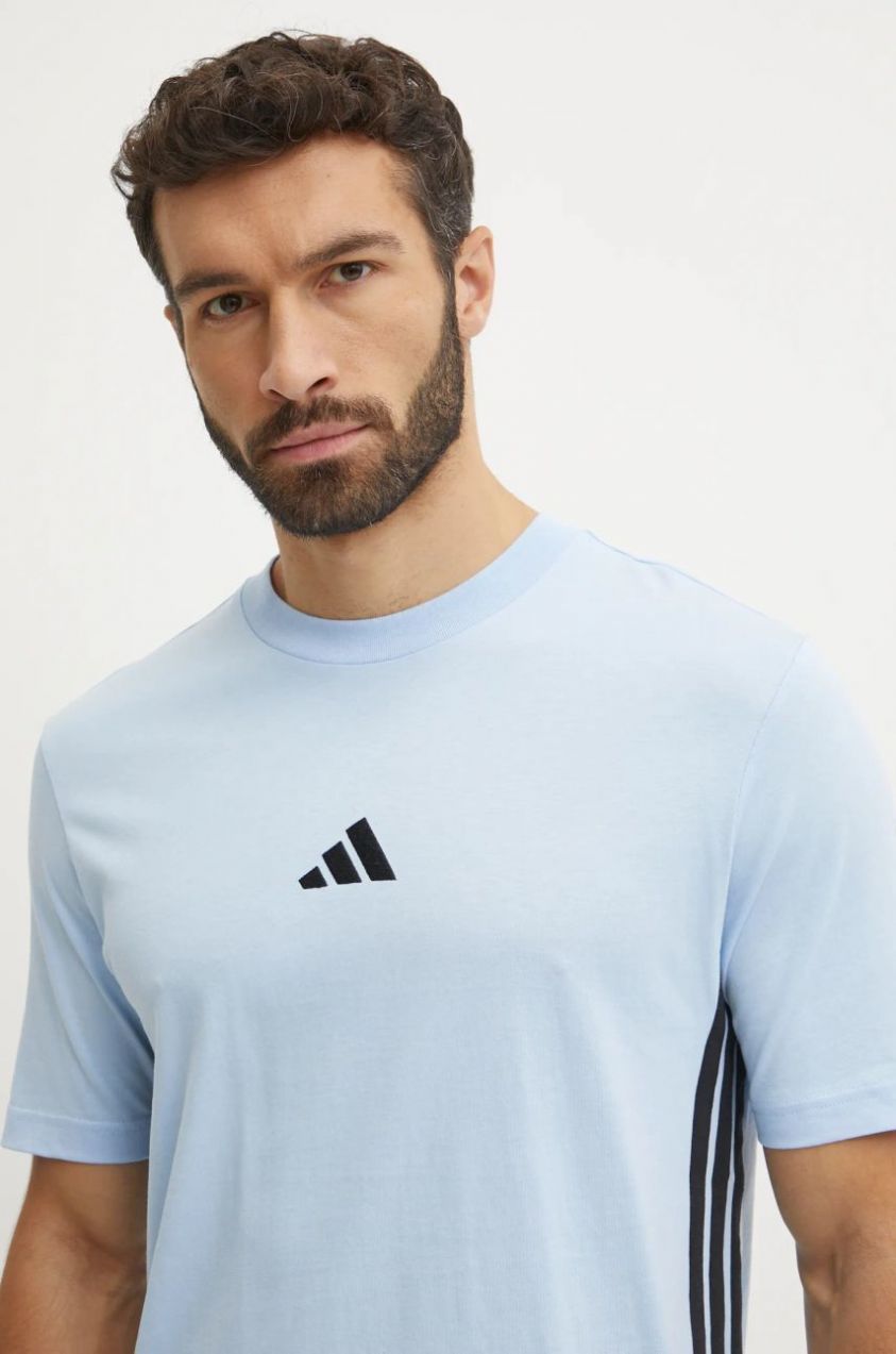 Bavlnené tričko adidas Essentials pánske, vzorované, JE6397