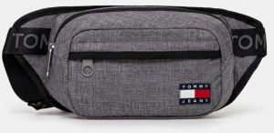 Ľadvinka Tommy Jeans šedá farba, AM0AM13315