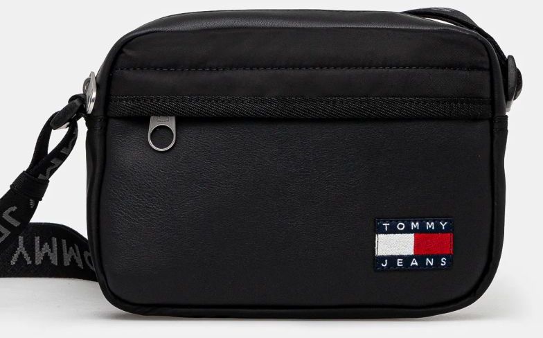 Malá taška Tommy Jeans čierna farba, AM0AM13321