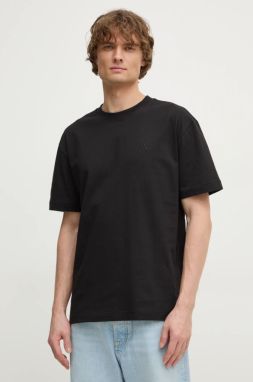 Bavlnené tričko Calvin Klein Jeans pánske, čierna farba, jednofarebné, J30J327089