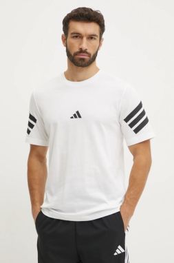 Bavlnené tričko adidas Future Icons pánske, biela farba, jednofarebné, JD4880