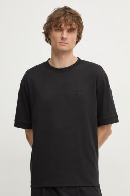 Tričko Calvin Klein Jeans pánske, čierna farba, jednofarebné, J30J326757
