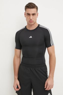 Tréningové tričko adidas Performance Techfit čierna farba, s potlačou, IN5588
